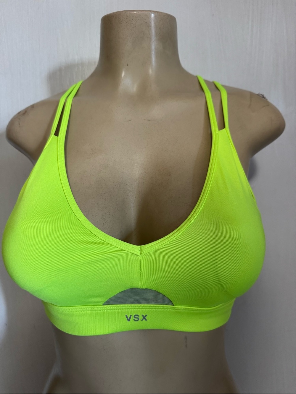 VSX Neon Lime Green Double-Strap Sports Bra